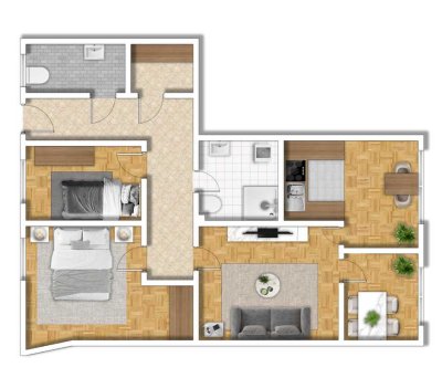 4-Zimmer-Wohnung mit Aufzug, Gäste WC, TG - auch Rent to Rent