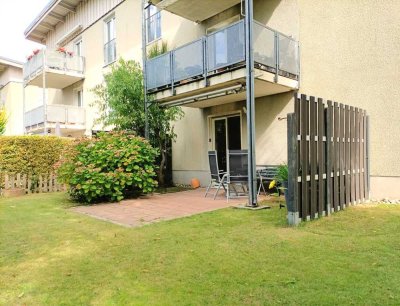 Erdgeschosswohnung mit Terrasse und großem Garten am Backumer Tal