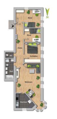 Außergewöhnliche 4 Zimmer Eigentumswohnung in zentraler Lage in Zirndorf !