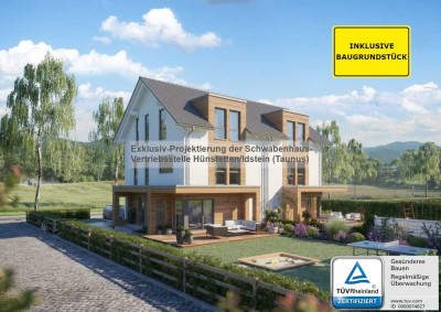 *** Wi.-Frauenstein / individ. planb. DHH-Neubau (mit FESTPREIS, u. verbindl. Terminschiene) m. KG.