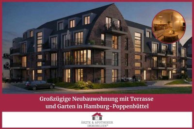 Großzügige Neubauwohnung mit Terrasse und Garten in Hamburg-Poppenbüttel