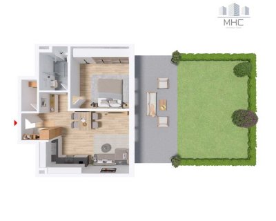 2,5 Zimmer Erdgeschosswohnung mit Terrasse & Garten - moderner Wohnkomfort in GD-Bettringen
