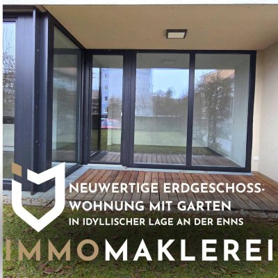 NEUWERTIGE ERDGESCHOSSWOHNUNG MIT GARTEN IN IDYLLISCHER LAGE AN DER ENNS