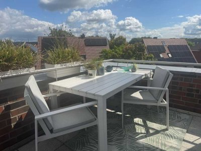 Exklusive 2-Raum-Penthouse-Wohnung mit gehobener  Innenausstattung mit Balkon und EBK in Nottuln