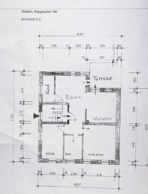 Helle 3-Zimmer Wohnung mit Terrasse und Gartenzugang in Gießen