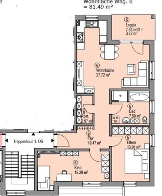 Exklusive 3-Raum-Wohnung mit gehobener Innenausstattung in Eching