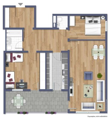 +++ Preisreduzierung!!! Dreizimmerwohnung mit Süd-Loggia in Heppenheim +++