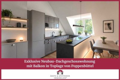 Exklusive Neubau-Dachgeschosswohnung mit Balkon in Toplage von Poppenbüttel