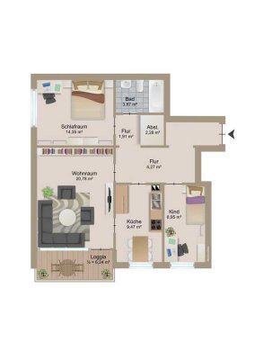 Attraktive Eigentumswohnung mit Balkon in gefragter Lage von Löhne-Gohfeld