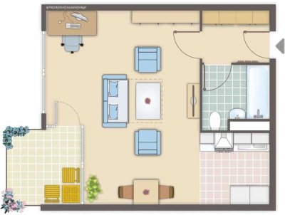 1-Zimmer-Wohnung mit Balkon und EBK in bester Lage