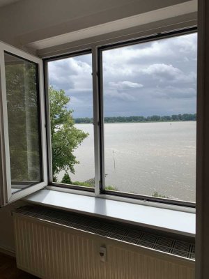 Schöne zwei Zimmer-Altbauwohnung mit Elbblick und Gartenparadies