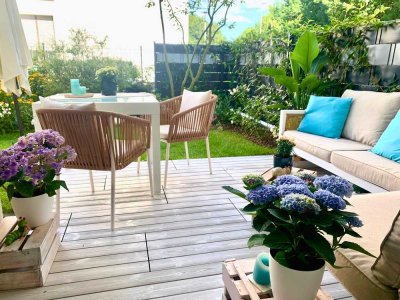 Provisionsfrei - Gehobene Neubauwohnung mit Garten und EBK direkt an der Düssel