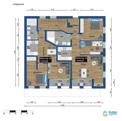 Hochwertige 3-Zimmer-Eigentumswohnung nach Um - und Ausbau einer ehemaligen Apotheke