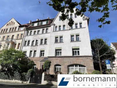 Nähe Wöhrder See! Gepflegtes Jugendstilhaus! Charmante 2-Zi.-Wohnung mit großem SW-Balkon!