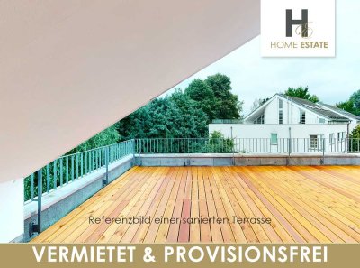 Vermietete Dachgeschoss Wohnung mit MEGA Terrasse und Provisionsfrei