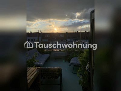 Tauschwohnung: Maisonette-Traum in Schleußig mit XXL-Dachterrasse