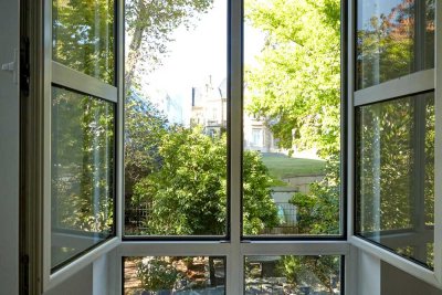Moderne 3-Zimmerwohnung + Wintergarten, Städelstrasse.,Blick: Skyline, Museumsufer. Von Privat