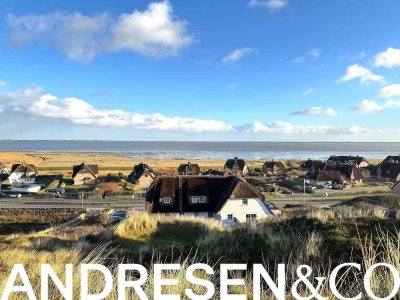 Ferienwohnung unter Reet an den Dünen mit Meerblick in Rantum
