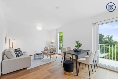 52 m² DG-Wohnung mit 10 m² Freifläche. Penthouse-Feeling direkt an der Alten Donau
