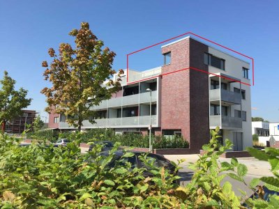 Lage & Luxus:  Penthouse-Wohnung mit Klimaanlage, 50m² Terrasse, Küche, Kaminanschluss …