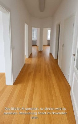 Erstbezug nach Sanierung: schöne 5-Zimmer-Altbauwohnung mit Balkon in Neustadt