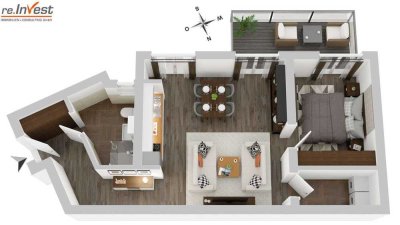 TOP-Lage Erdgeschoss Mietwohnung Erstbezug