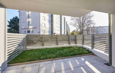 Traumhafte 2-Zimmer-Gartenwohnung in grüner Oase nahe der Donau!ERSTBEZUG!