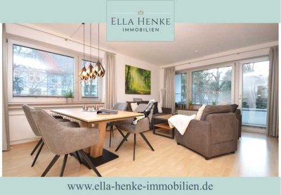 Toplage Bummelallee: Wunderschöne, modern möblierte Ferienwohnung mit Fahrstuhl, Balkon + Stellplatz