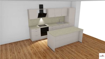 Große 3-Zimmer-Wohnung mit Einbauküche, Terrasse und Garten