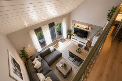 Moderne außergewöhnliche Maisonettewohnung mit Süd-Balkon und Stellplatz in Ludwigshafen/Oppau