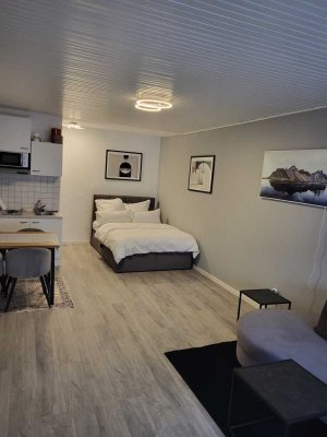 1-Zimmer Wohnung voll möbelliert mit Stellplatz in Westerdeichstrich