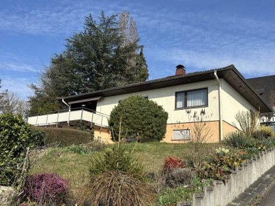 Bungalow in Stromberg mit Fernblick ins Guldenbachtal und Schindeldorf