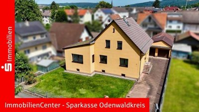 Mitten in Michelstadt und trotzdem ruhig gelegen, schönes Einfamilienhaus mit Doppelgarage