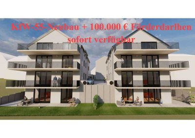Neubau-Wohnung in Sörgenloch – KfW-55 genehmigt