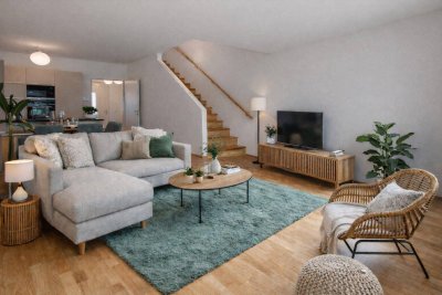 Hochwertiges Reihenhaus (Ziegelmassivbau) mit 4,5 Zimmern, Eigengarten, Dachterrasse, Keller u. Garagenplatz, provisionsfrei!
