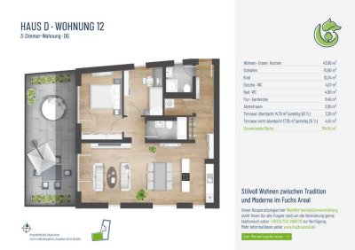HN-Ost – Exklusive 3-Zimmer-Penthouse-Wohnung im Neubau (D12)!