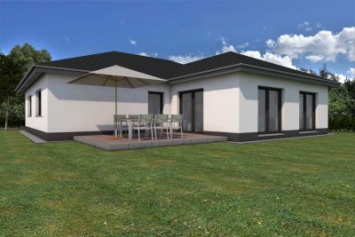 Massivhaus im Bungalowstil  in Erfurt-Bindersleben.