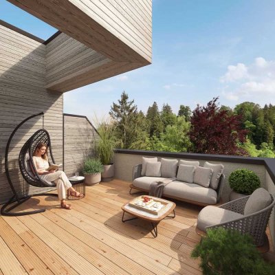 CAMBOHOMES Penthouse mit Blick ins Grüne | Neubau EH40 QNG
