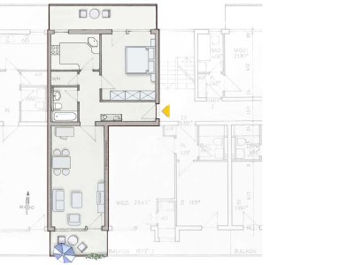 Kapitalanlage oder Selbstbezug - freie 2-Zimmerwohnung in sehr ruhiger Lage
