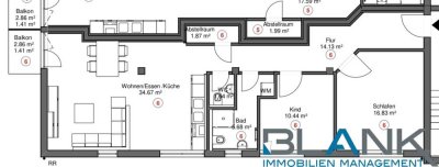Neue 3,5-Zimmer-Wohnung mit Balkon in guter Lage von Herrenberg-Kuppingen !