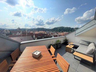 Penthouse: Klimatisiert, Provisionsfrei, 2 Stellplätze – Traumlage mit Blick über Schwäbisch Gmünd