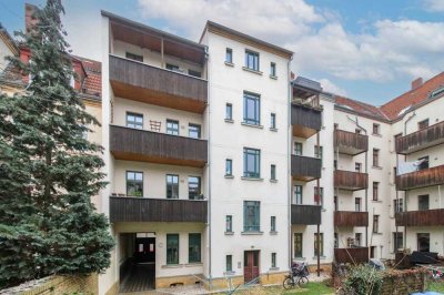 Beliebte Lage Stötteritz: Gepflegte 2-Zimmer-Wohnung, Balkon, vermietet
