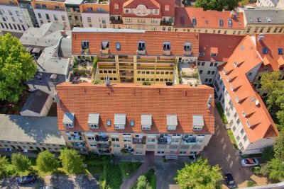 schöne 1-Zimmer-Single-Wohnung mit Lift und Dusche in zentraler Lage in der Hallenser Altstadt!