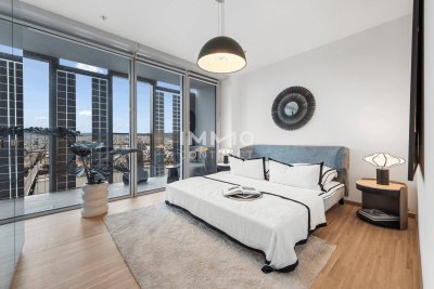 Stilvolle 3-Zimmer-Eckwohnung im DC2 Tower mit 2 Loggien und Kaiserwasserblick