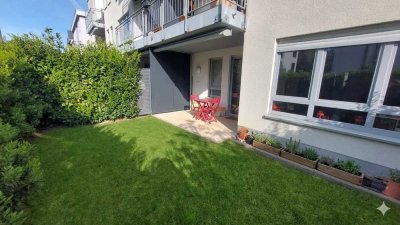 Furnished 3-room apartment with garden, good public transport connections