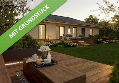 Inkl. Grundstück, Familienleben auf einer Ebene in Rennau.