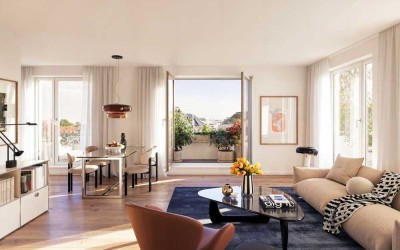 3,5 Zimmer‑Neubauwohnung mit Homeoffice-Möglichkeit, großer Terrasse & Balkon in Eimsbüttel