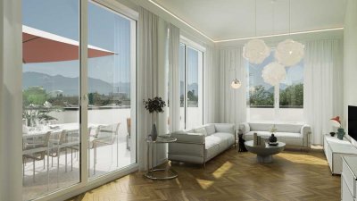 Penthouse mit Panoramabergblick und exklusiver Ausstattung  in KfW 40 QNG