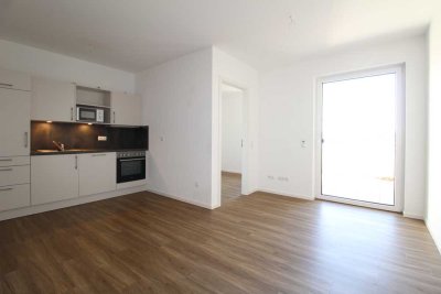 Betreutes Wohnen am Lindenauer Hafen! Ruhige 2 Zimmer mit Einbauküche und Balkon!
