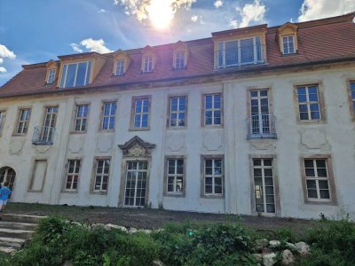 Stilvolle 3-Zimmer-Wohnung im Gutshaus mit französischem Balkon – Wohnen mit Charme in Holleben